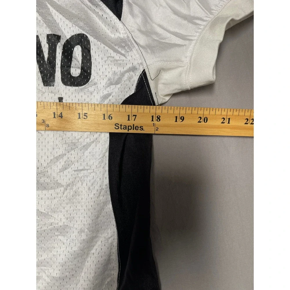 Adidas El Camino Football Jersey Mens Medium White Black Mesh Athletic Shirt